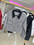 Collar Down Tweed Jacket